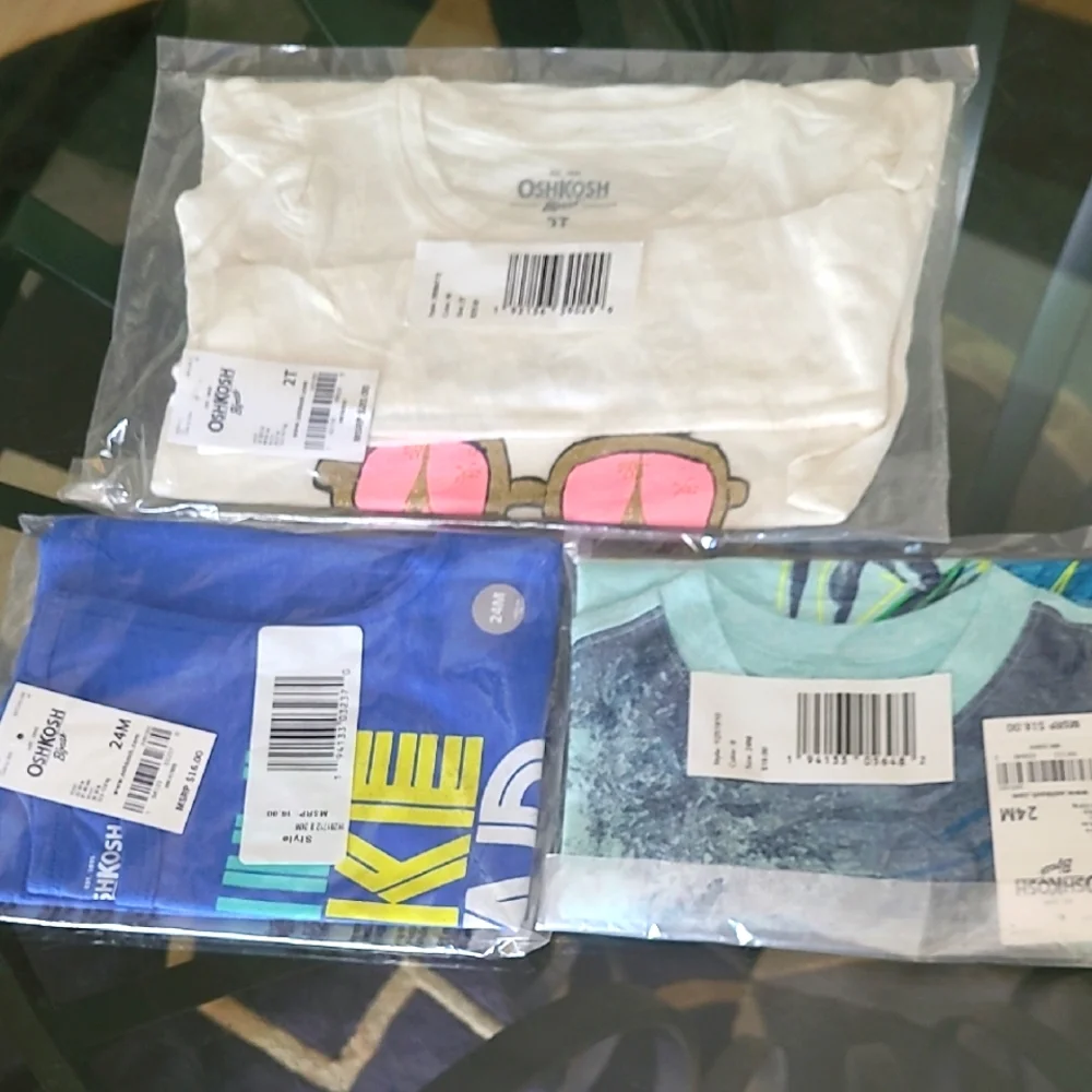 NWT OshKosh B'gosh Kids T-Shirt Lot of 3 ❤️